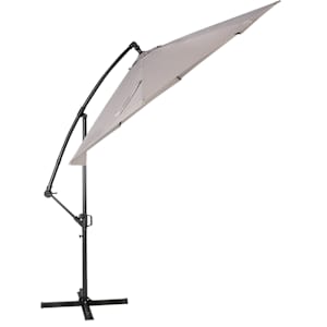 Parasol déporté en aluminium et acier grège 9 pi 6 po VERTUO