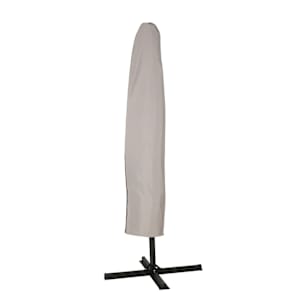 Parasol déporté en aluminium et acier grège 9 pi 6 po VERTUO