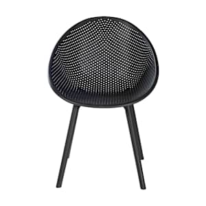 Chaise coquille en polypropylène noire VERTUO
