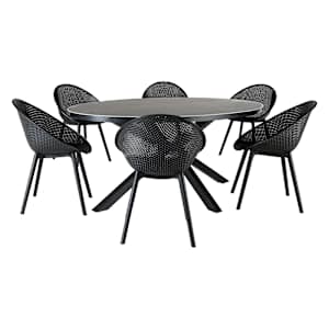 Chaise coquille en polypropylène noire VERTUO
