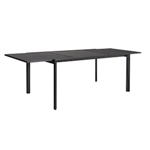 Table de jardin rectangulaire extensible en aluminium noire 39 3/8 po x 106 1/4 po VERTUO