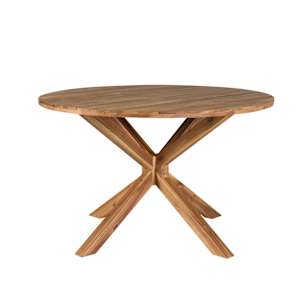 Table de jardin ronde en bois d'acacia 47 1/4 po VERTUO