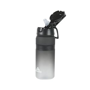 Bouteille d'eau Canac avec paille sans BPA noire 700 ml