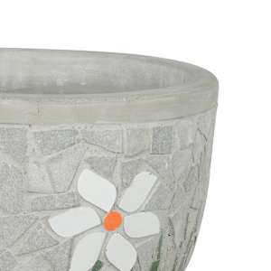 VERTUO Daisies Flower Pot 9 7/8 in.