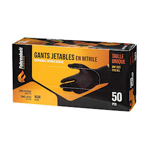 Gants jetables en nitrile Pqt/50