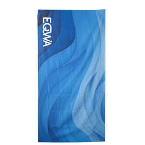 Serviette de plage EQWA en microfibre 72 po bleue
