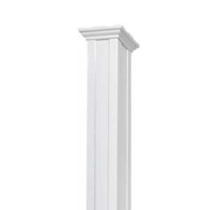 White Aluminum Square Column 5 1/2 in x 9 ft