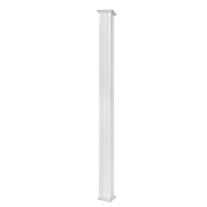 White Aluminum Square Column 5 1/2 in x 9 ft