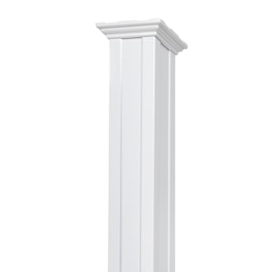 White Aluminum Square Column 7 1/2 in x 9 ft