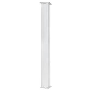 White Aluminum Square Column 7 1/2 in x 9 ft