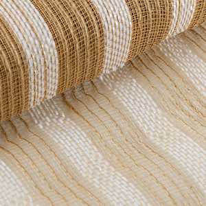 Rouleau de tulle or et blanc 10 po x 15 pi VERTUO