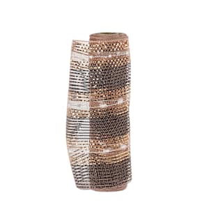 VERTUO Black and Gold Mesh Roll 10 in. x 15 ft.