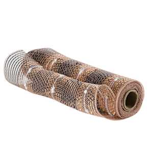 VERTUO Black and Gold Mesh Roll 10 in. x 15 ft.