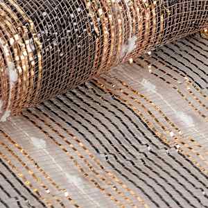 VERTUO Black and Gold Mesh Roll 10 in. x 15 ft.