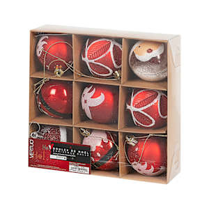 Christmas Balls 2 3/8 in. Set/9