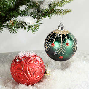 Christmas Balls 2 3/4 in. Set/4