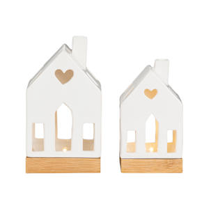 Lighting Christmas Houses White Set/2