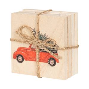 Sous-verres camion vintage Pqt/4 VERTUO