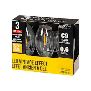 LED Christmas Light Bulbs C9 Pkg/3