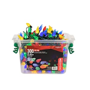 Jeu de 300 lumières DEL C6 multicolore