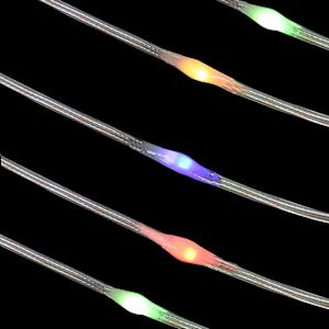 Rideau de lumières à DEL blanc chaud et multicolore