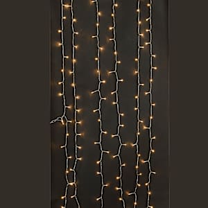 Rideau de lumières à DEL blanc chaud