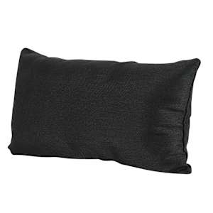 Coussin de patio noir 10 po x 19 po