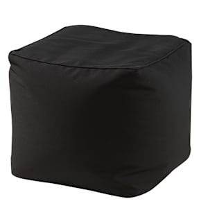 Black Square Pouf 18 in.