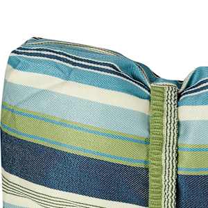 Coussin pour chaise longue rayé bleu et vert