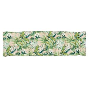 Coussin pour chaise longue fleuri beige et vert
