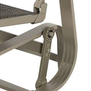 Chaise berçante simple en acier beige VERTUO