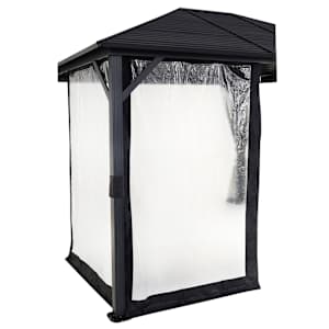 Rideaux clair et noir pour abri soleil Tofino 10 pi x 10 pi