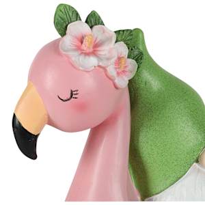 VERTUO Decorative Gnome on Flamingo 15 1/8 in.