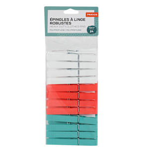 Set of 24 Heavy Duty Clothes Pins