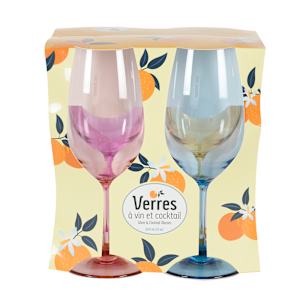 Ensemble de 4 verres à vin et cocktail