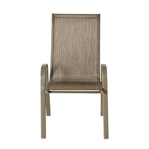 Chaise de patio en acier beige VERTUO