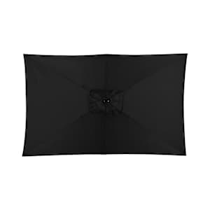 Parasol rectangulaire inclinable noir avec mât en aluminium 6 pi 5 po x 9 pi 8 po VERTUO