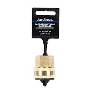 Raccord de tuyau d'arrosage 1/2 po NPS x 3/4 po NH (F x F)