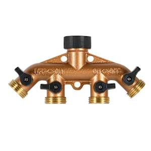 Raccord de tuyau d'arrosage 4 voies 3/4 po