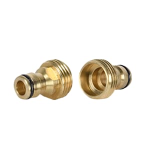 Adaptateur de tuyau d'arrosage mâles Pqt/2
