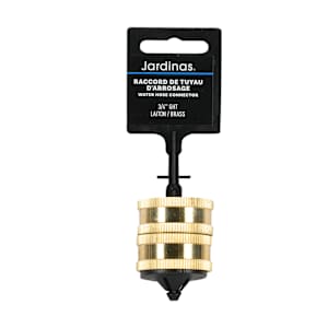 Raccord de tuyau d'arrosage 3/4 po x 3/4 po (F x F)