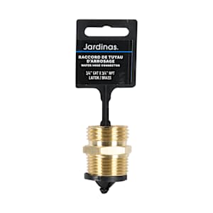 Raccord de tuyau d'arrosage 3/4 po GHT x 3/4 po NPT (M x M)