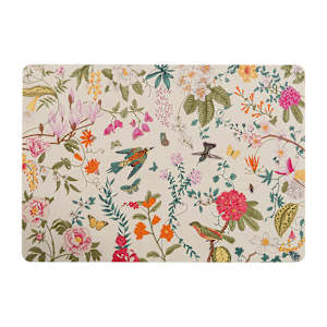 Napperon rectangulaire oiseaux et fleurs 17 3/4 po x 11 3/4 po VERTUO