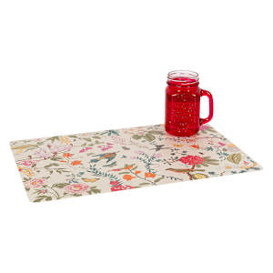Napperon rectangulaire oiseaux et fleurs 17 3/4 po x 11 3/4 po VERTUO