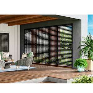 Black PVC Decorative Lattice 4 ft. x 8 ft.