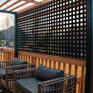 Black PVC Decorative Lattice 4 ft. x 8 ft.