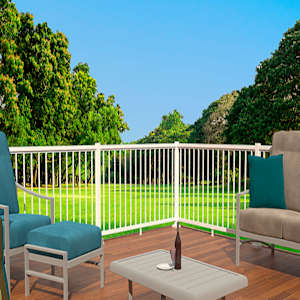 Pillar Aluminum Railing White 72 in. x 36 in.