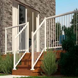 Pillar Aluminum Railing White 60 in. x 48 in.