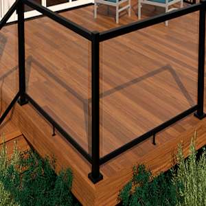 Clear Glass Panel ONLY for Pillar Aluminum Railing 39 in x 42 in