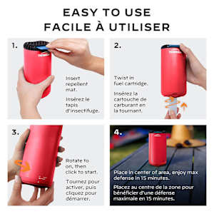 Insectifuge de zone Thermacell pour patio Rouge Fiesta
